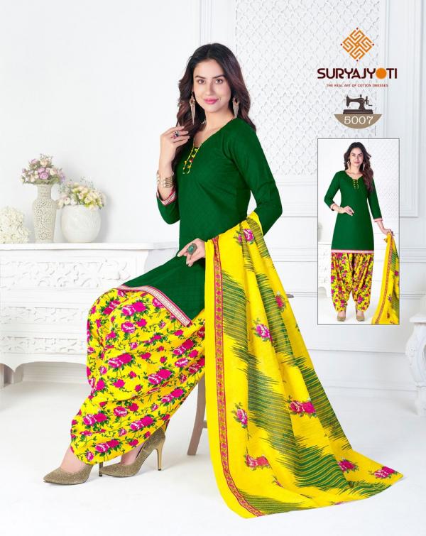 Suryajyoti Trendy Patiyala Vol 5 Regular Wear Dress Materail